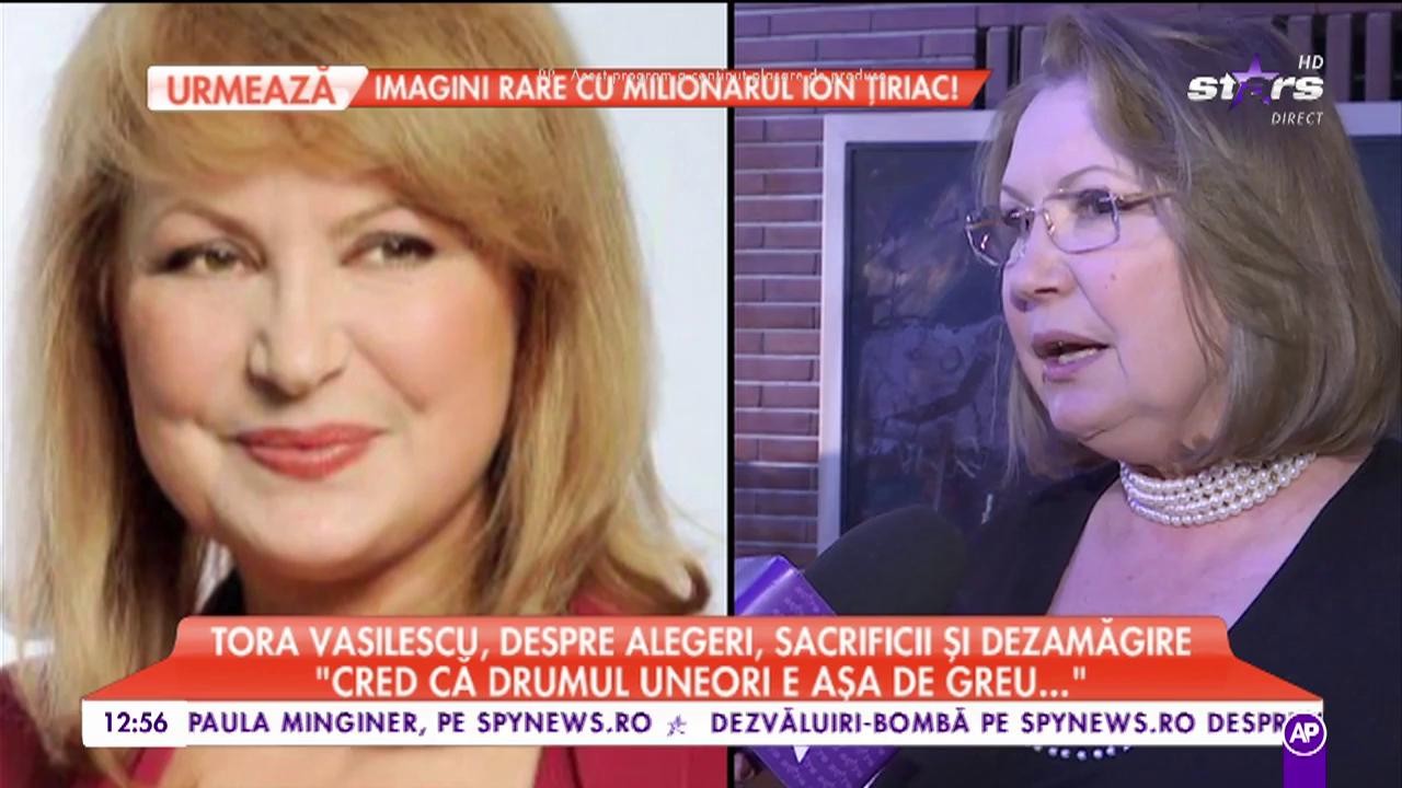 Tora Vasilescu, despre alegeri, sacrificii şi dezamăgire: "Sigur că e o şansă să treci prin mai multe vieţi"