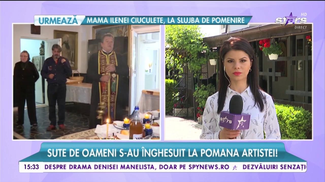 Momente tensionate la parastasul Ilenei Ciuculete! Sute de oameni s-au &icirc;nghesuit la pomana artistei!