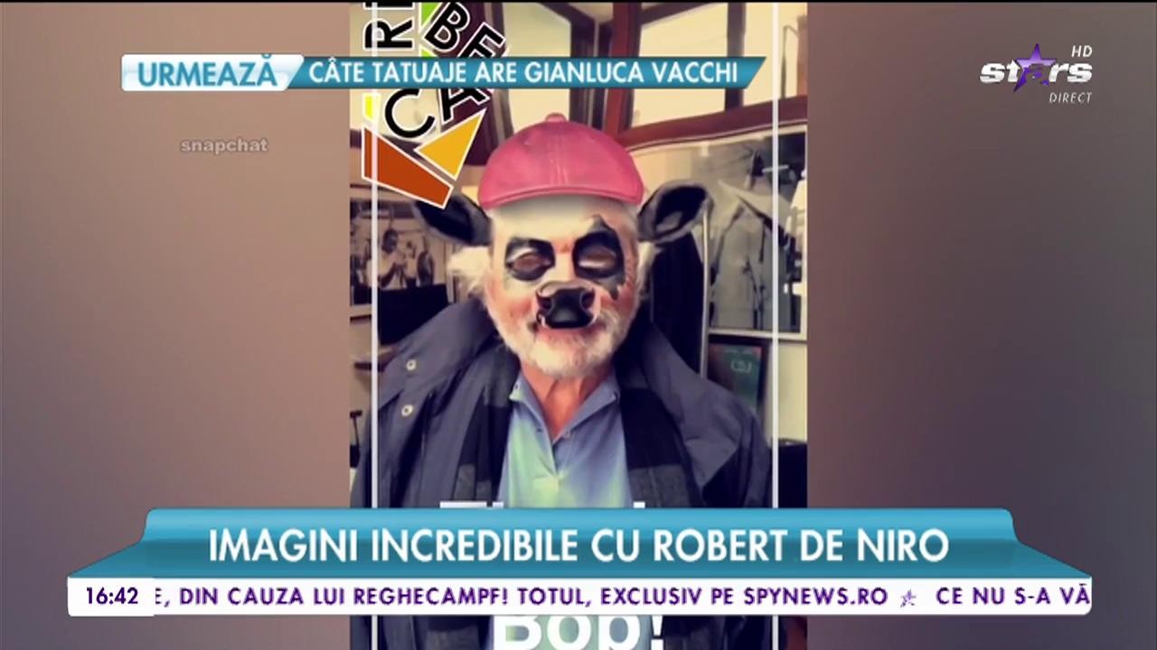 Imagini incredibile cu Robert de Niro! Celebrul actor, dependent de Snapchat