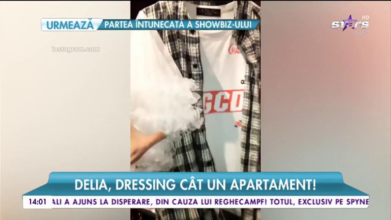 Imagini din dressingul de milioane al Deliei