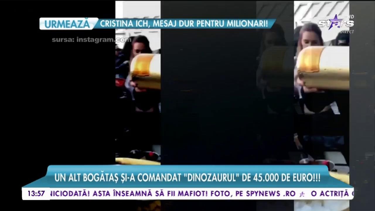 După weekendul nebun de 1 mai, milionarii se bat &icirc;n aroganţe! Indianul cu şampania "elefant" de 60.000 de lei va fi depăşit! Un alt bogătaş şi-a comandat "dinozaurul" de 45.000 de euro!!!