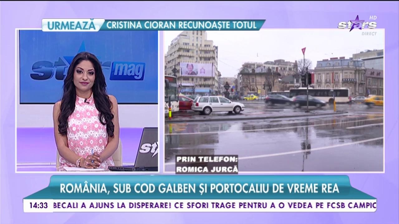 Rom&acirc;nia, sub cod galben și portocaiu de vreme rea
