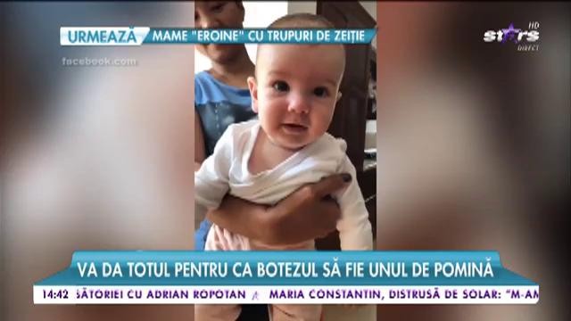 Andreea Bănică a &icirc;nceput pregtirile &icirc;ncă de dimineaţa pentru botezul lui Noah