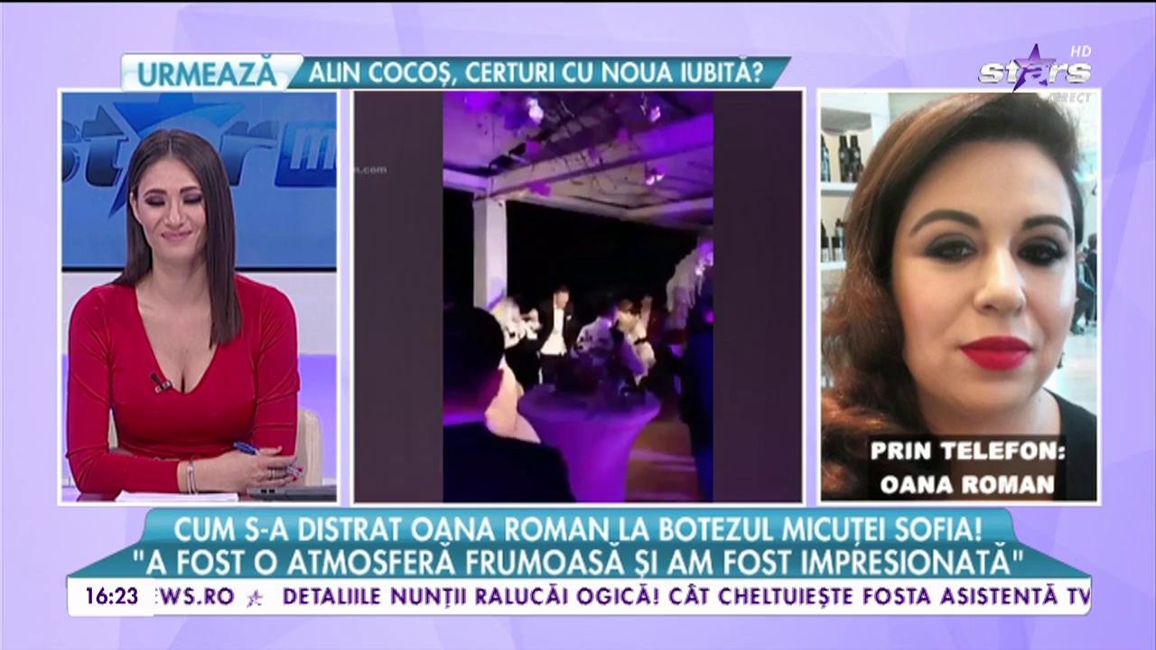 Cum s-a distrat Oana Roman la botezul micuţei Sofia!
