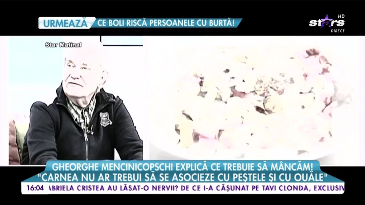 Secretele celui mai cunoscut specialist &icirc;n alimentație! Mencinicopschi vorbeşte despre cum să combinăm alimentele &icirc;n mod corect