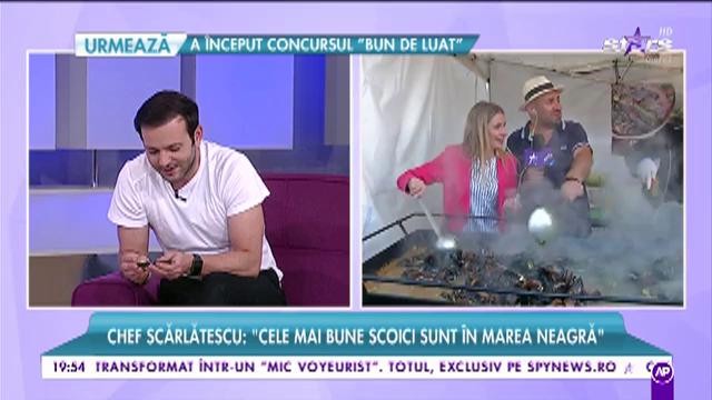 Cel mai dur chef, &icirc;n direct din bucătărie! Chef Cătălin Scărlărescu: "Cele mai bune scoici sunt &icirc;n Marea Neagră"