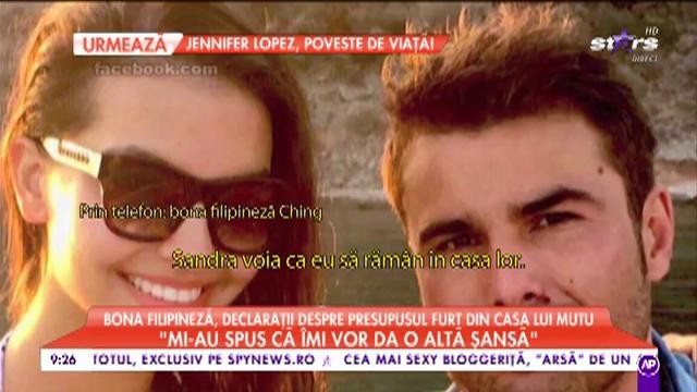 Bona filipineză, declarații despre presupusul furt din casa lui Mutu:"Nu am primit salariu pe două săptăm&acirc;ni muncite acolo"