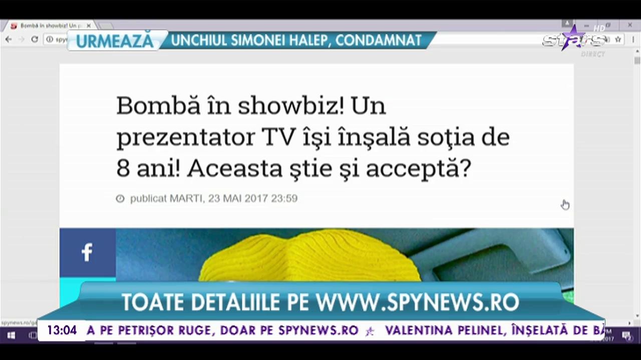 Super bombă &icirc;n showbiz! Un prezentator tv &icirc;şi &icirc;nşala de 8 ani soţia