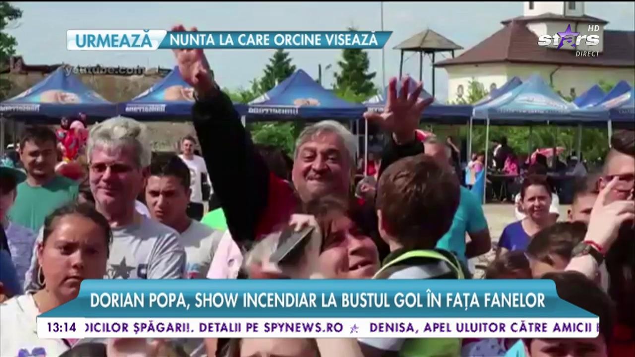 Dorian Popa, show incendiar la bustul gol &icirc;n fața fanelor! A declanșat isterie totală!