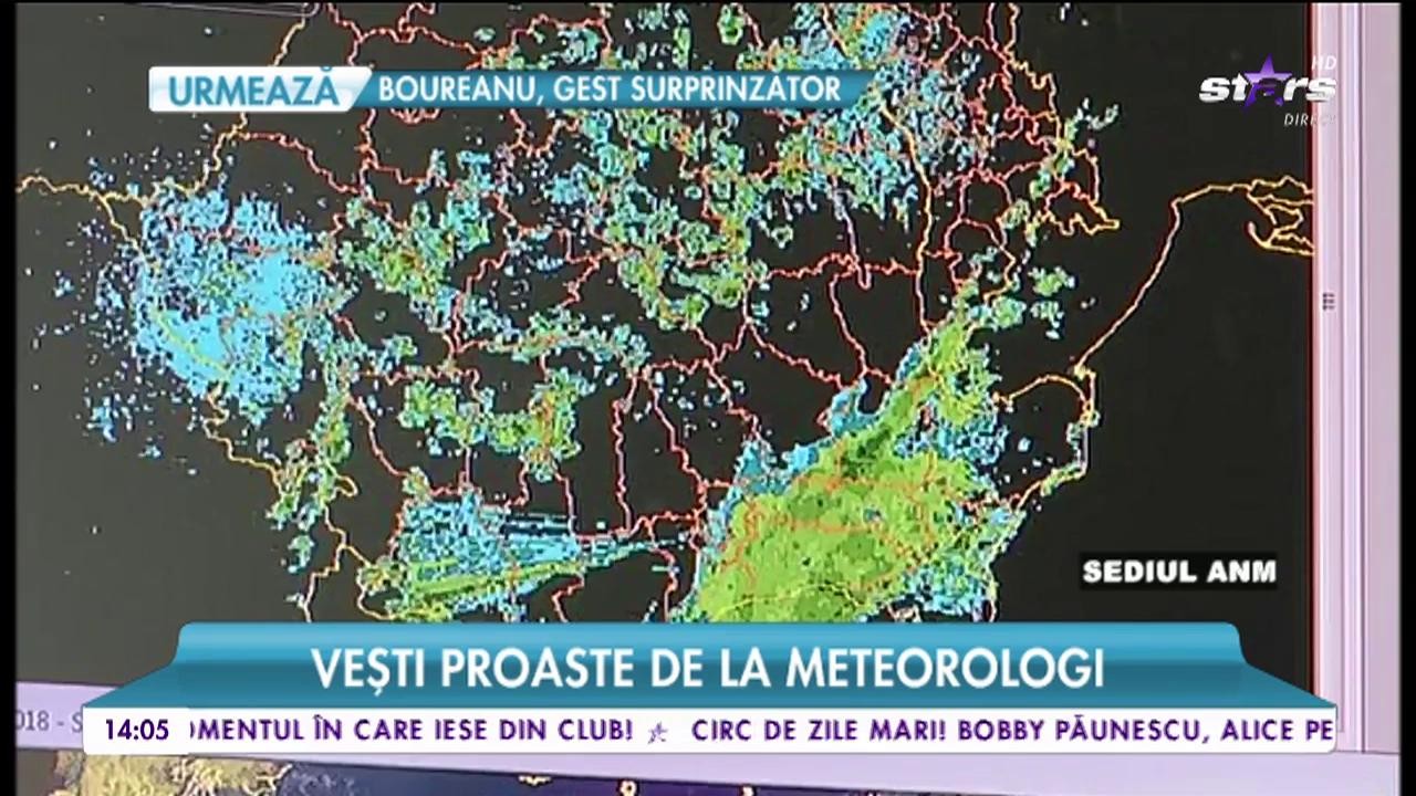 Veşti proaste de la meteorologi! Ploi torenţiale şi vijelii &icirc;n toată ţara