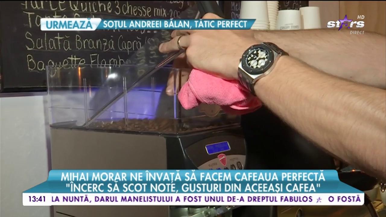 Mihai Morar, specialist &icirc;n prepararea cafelei! Prezentatorul a făcut o demonstraţie de senzaţie