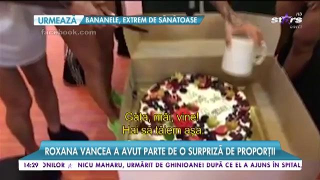 Roxana Vancea a avut parte de o mare supriză din partea colegilor cu ocazia zilei sale de naștere