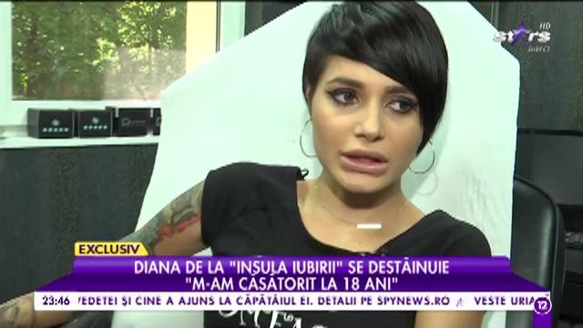 Diana de la "Insula Iubirii" se destăinuie. Diana: "M-am casatorit la 18 ani"