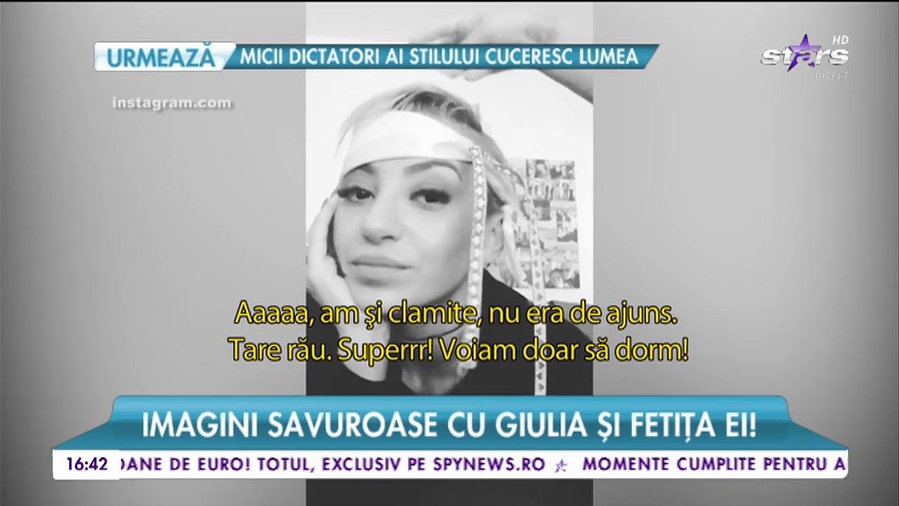 Imagini savuroase cu Giulia şi fetiţa ei! Vedeta se lasă răsfăţată de micuţă!