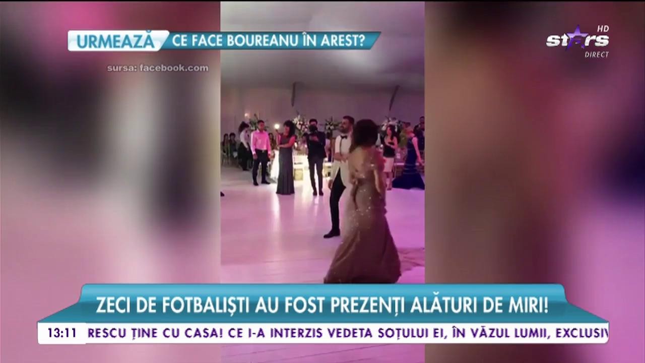 Ce s-a &icirc;nt&acirc;mplat la nunta Ralucăi Ogică şi a lui Adrian Ropotan! Zeci de fotbalişti au fost prezenţi alături de miri!