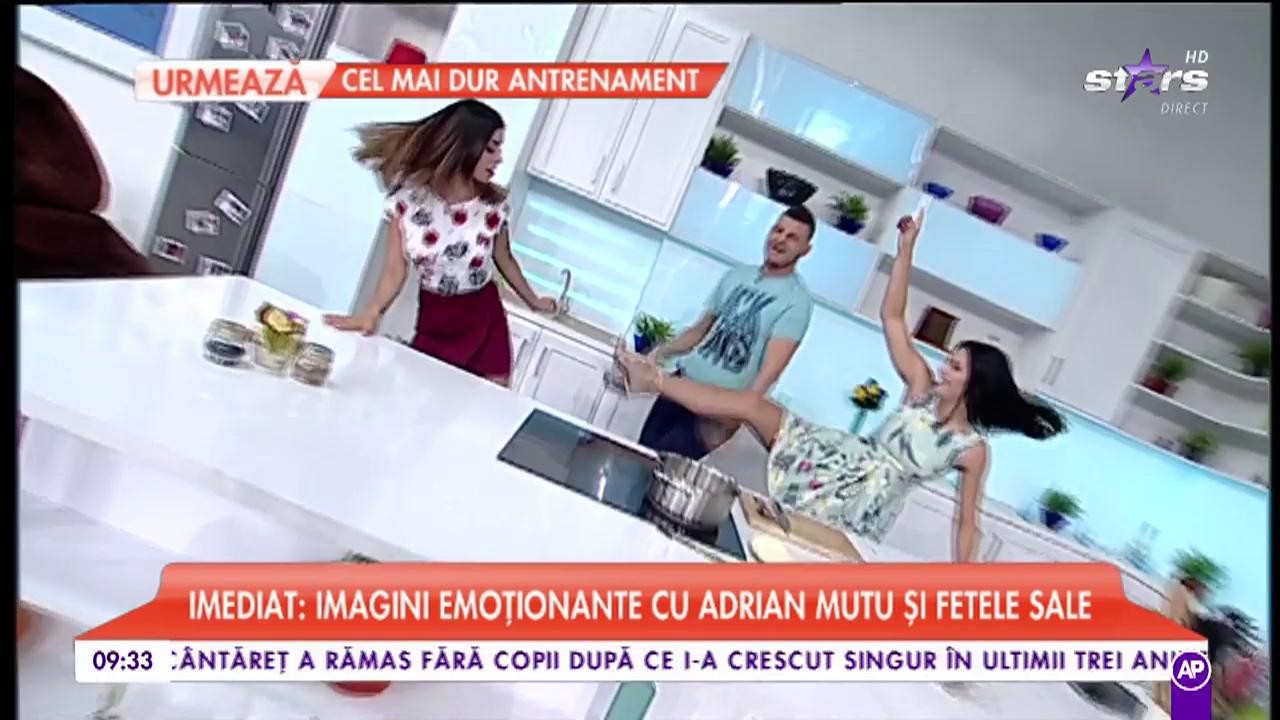 Natalia Mateuţ, căzătură &icirc;n platoul "Star Matinal"! Răzvan Botezatu a &icirc;mpins-o &icirc;n glumă