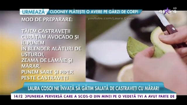 Laura Cosoi ne &icirc;nvaţă să gătim salată de castraveţi cu mărar! &Icirc;n doar 10 minute vedeta termină treaba!