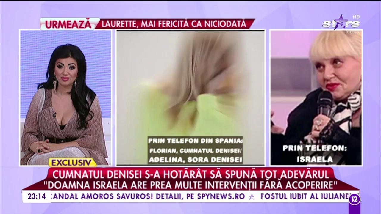 Primele declaraţii ale surorii Denisei despre artista bolnavă