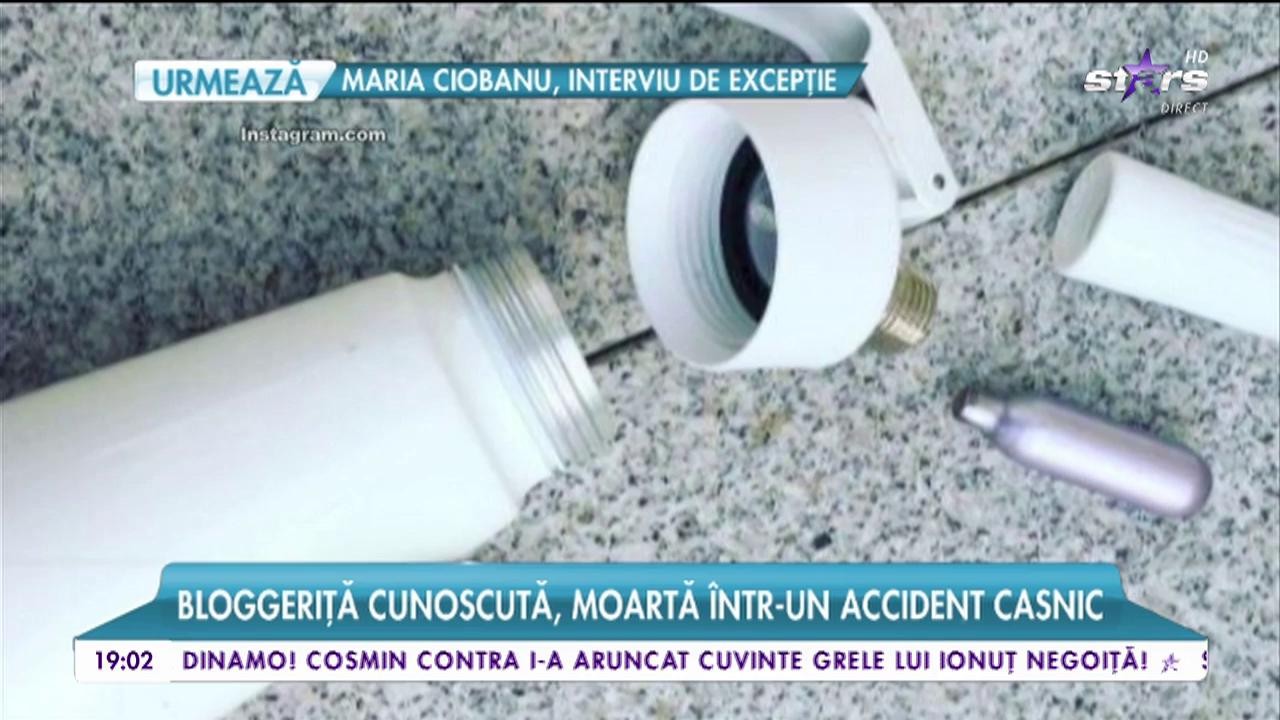 Bloggeriţă cunoscută, moartă &icirc;ntr-un accident casnic. Aparatul de frișcă a explodat!
