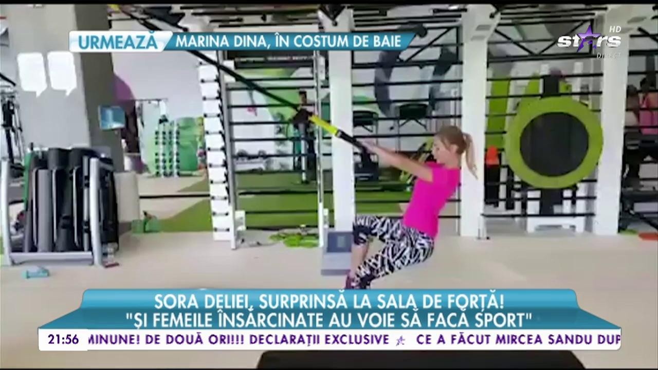 Oana Matache, sora Deliei, surprinsă la sala de forță: "Și femeile &icirc;nsărcinate au voie să facă sport"