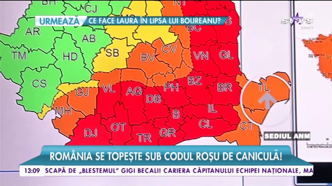 Rom&acirc;nia se topeşte sub codul roșu de caniculă!