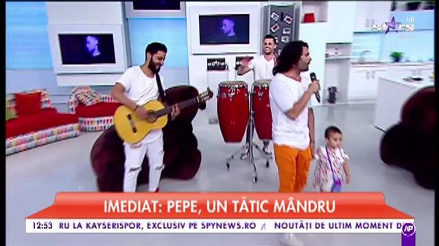 Pepe, alături de fata cea mică &icirc;n platoul matinalilor! A recunoscut la ce capitol l-a depăşit soţia lui