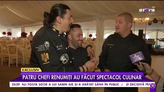 Nunta la modă nu este cea care durează trei zile şi trei nopţi! Ultimul trend este nuntă organizată de patru chefi. Gianny, Cristi Voicu, Giovanni şi Machete au făcut show la castel