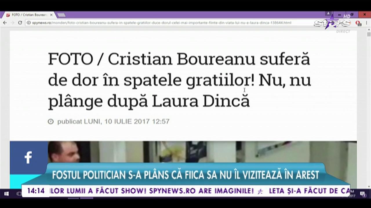 Cristian Boureanu suferă de dor &icirc;n spatele gratiilor!