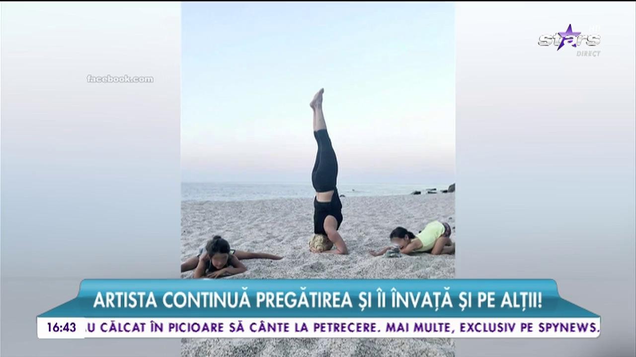 Noi exerciţii de yoga cu Loredana Groza! Artista continuă pregătirea şi &icirc;i &icirc;nvaţă şi pe alţii!