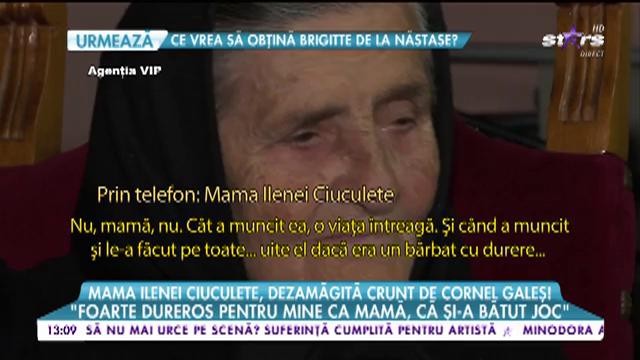 Mama Ilenei Ciuculete, dezamăgită crunt de Cornel Galeş! Bătr&acirc;na a văzut imaginile cu Galeş şi blonda misterioasă!