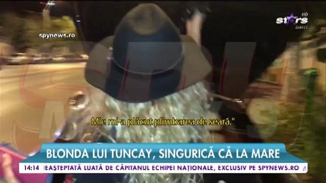 Blonda lui Tuncay, singuriucă la mare! Sandra se distrează de minune fără turc