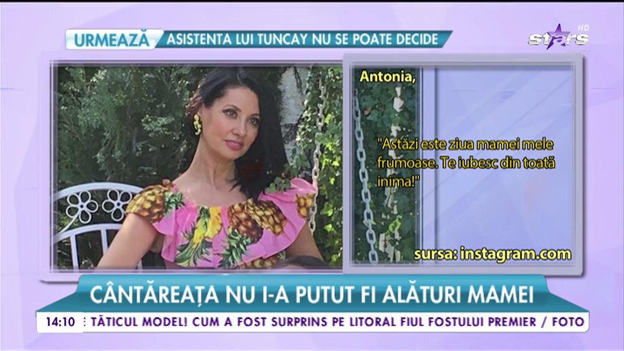 Mama Antoniei şi-a serbat ziua de naştere! C&acirc;ntăreaţa nu i-a putut fi alături mamei