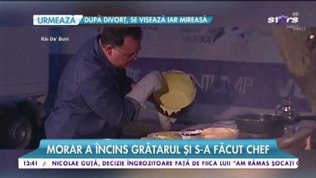 Mihai Morar a &icirc;ncins grătarul şi s-a făcut chef