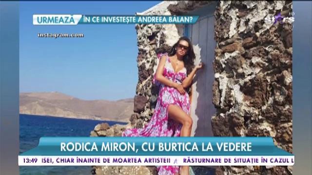 Rodica Miron, cu burtica la vedere