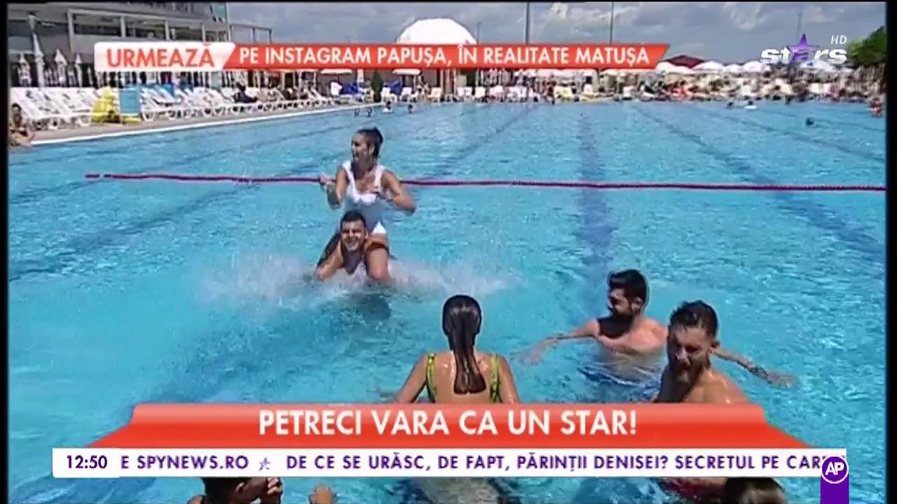 Naty, Bote şi Raluca Dumitru s-au &icirc;nfierb&acirc;ntat at&acirc;t de tare, &icirc;nc&acirc;t au sărit &icirc;n piscină &icirc;mbrăcaţi! Imaginile sunt senzaţionale