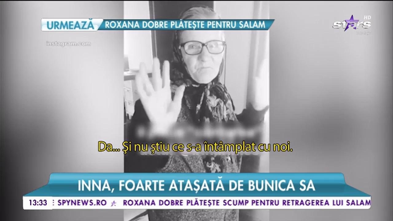 Inna, foarte ataşată de bunica ei. I-a cumpărat bunicii o casă