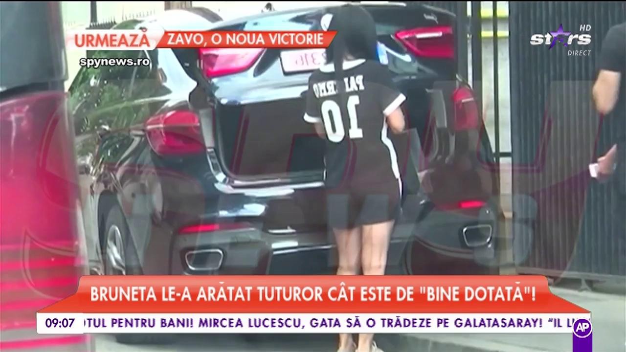 Andreea Tonciu a făcut show pe străzile Capitalei! Bruneta le-a arătat tuturor c&acirc;t este de bine "dotată"