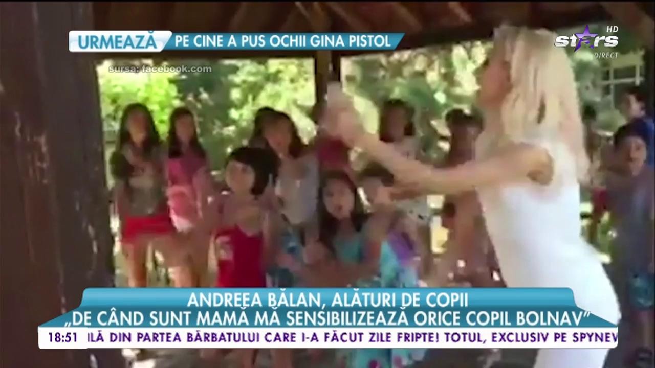 Andreea Bălan. alături de copii aflați &icirc;n suferință