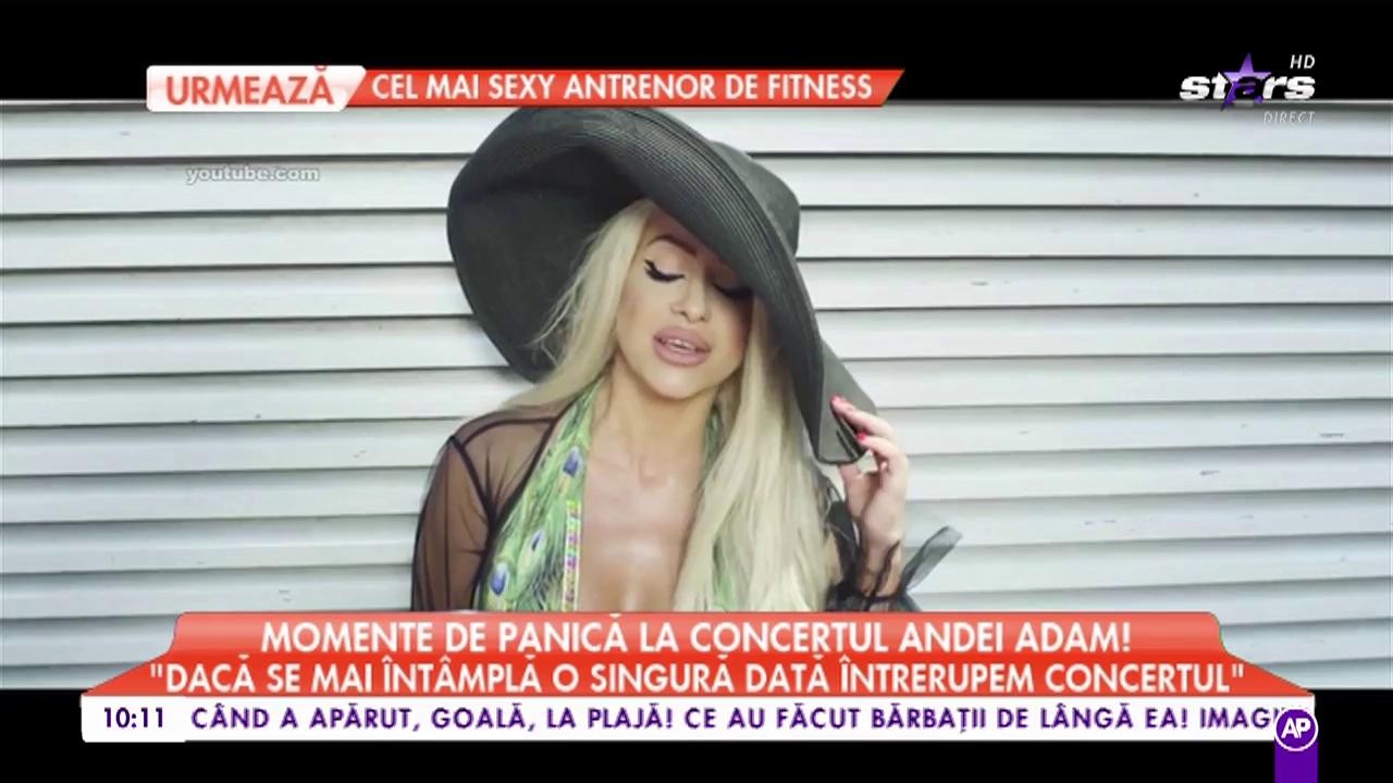 Momente de panică la concertul Andei Adam! Fanii au &icirc;nceput să arunce pe scenă cu porumb