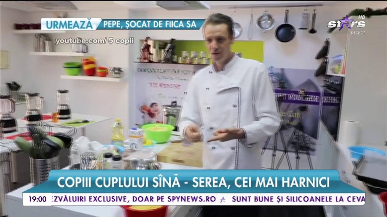 Micuţii lui Adrian S&icirc;nă şi Anca Serea şi-au pus sorţurile şi au pregătit reţete sănătoase şi delicioase