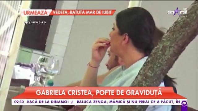 Gabriela Cristea, pofte de graviduță. &Icirc;n sf&acirc;rşit poate să măn&acirc;nce c&acirc;t şi c&acirc;nd vrea