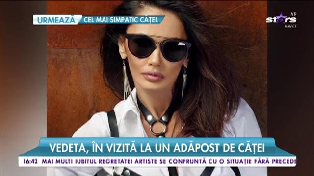 Oana Zăvoranu, &icirc;n vizită la un adăpost pentru căţei