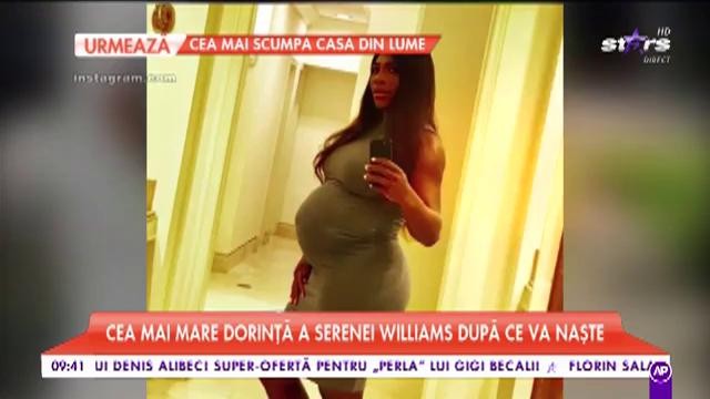 Serena Williams numără zilele p&acirc;nă c&acirc;nd va deveni mămică