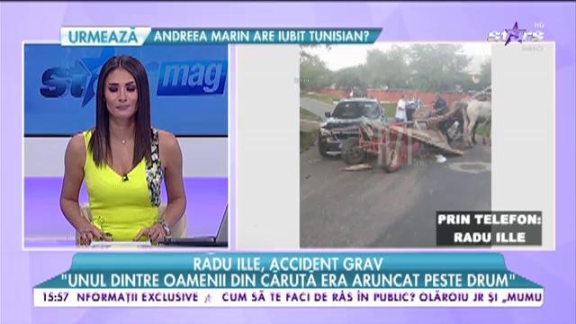 Radu Ille, la un pas de moarte după ce maşina &icirc;n care se afla s-a ciocnit cu o căruţă