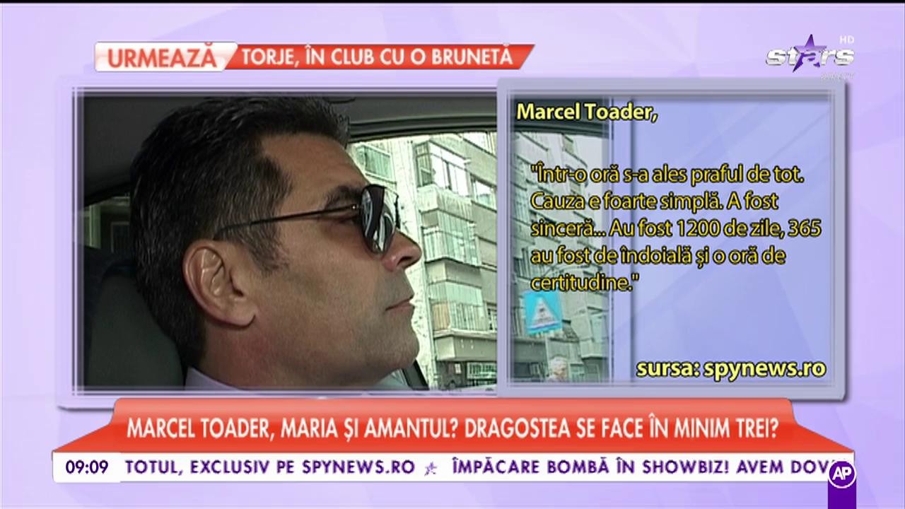 Marcel Toader scoate asul din m&acirc;necă! Ce spune despre femeia cu care a dormit &icirc;n același pat
