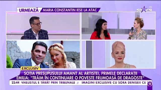 Soţia presupusului amant al Mariei Constantin, prima apariţie la TV, după ce a izbucnit scandalul: "Ştiu că au avut o relaţie"