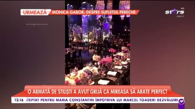 Nuntă spectaculoasă &icirc;n Liban. Rochia de mireasă a fost lucrată manual