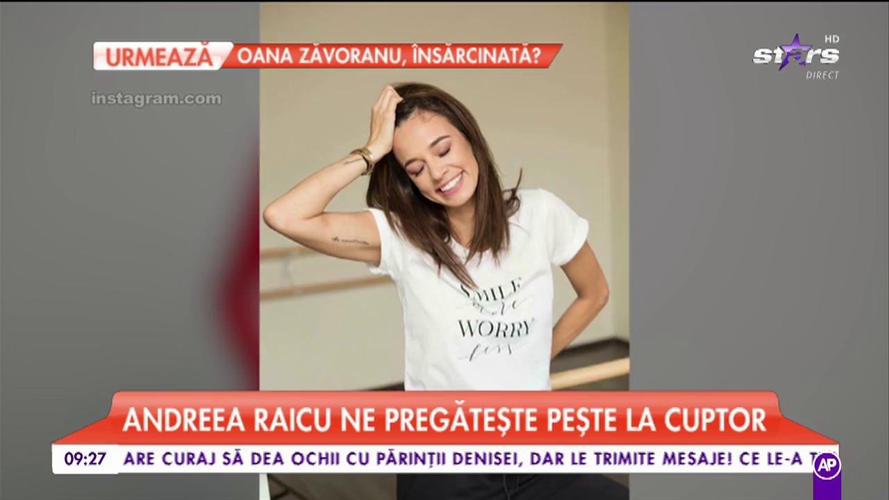 Andreea Raicu a dat fiţele pe şorţul de bucătărie