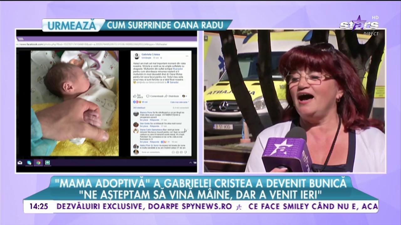 Mama adoptivă a Gabrielei Cristea şi-a văzut nepoţica