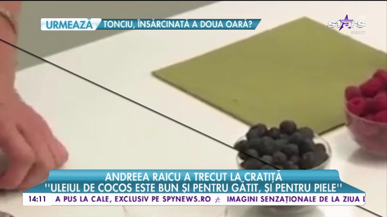 Andreea Raicu stă tot mai des la cratiţă!